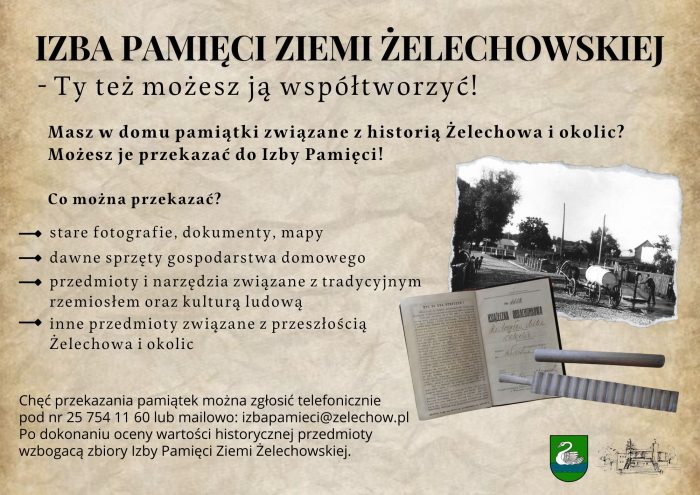 Miniaturka artykułu Przekaż pamiątki do Izby Pamięci Ziemi Żelechowskiej