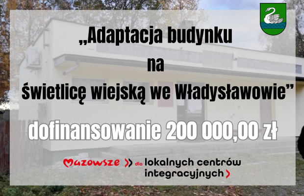 Miniaturka artykułu Dofinansowanie remontu świetlicy wiejskiej we Władysławowie.