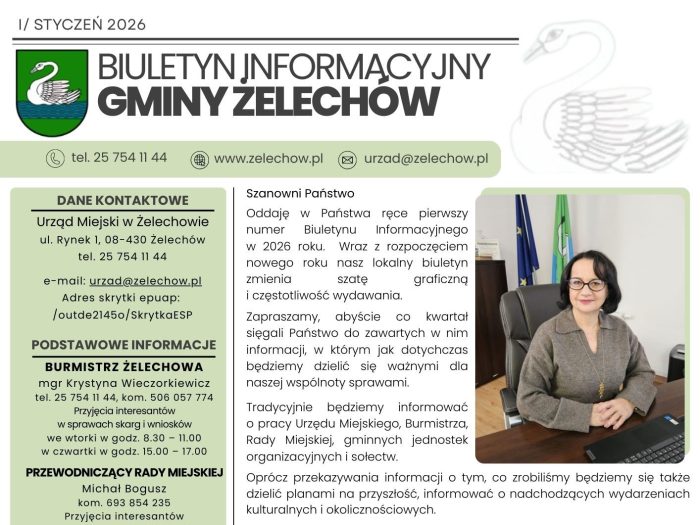 Miniaturka artykułu Biuletyn Informacyjny Gminy Żelechów styczeń 2026