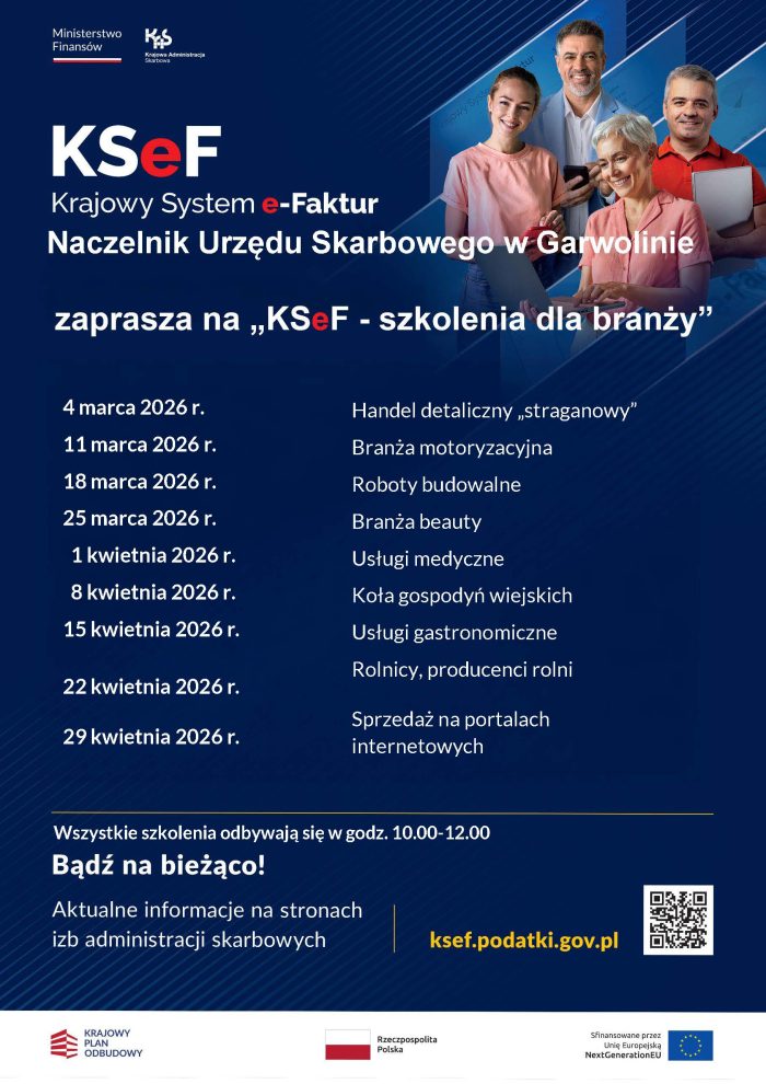 Miniaturka artykułu KSeF – szkolenia dla branży – harmonogram spotkań