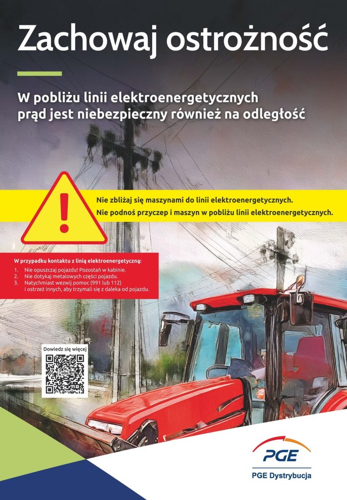 Miniaturka artykułu „Bezpieczne prace polowe – Zachowaj ostrożność” – ruszyła akcja PGE Dystrybucja